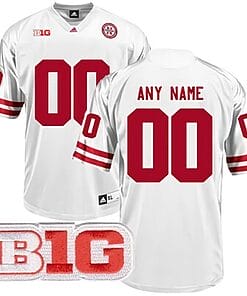 Custom Nebraska Cornhuskers Jersey Name and Number College Football White All Stitched