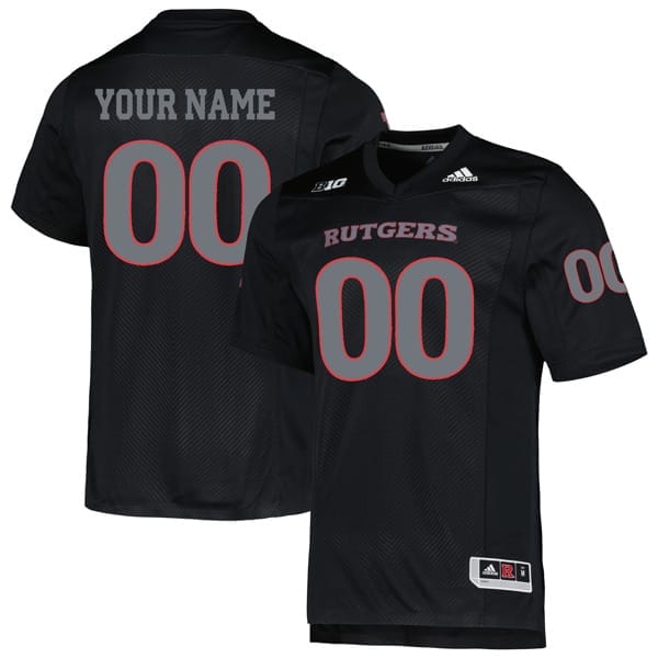 Custom Rutgers Scarlet Knights Jersey Name and Number College Football Black Alternate Game All Stitched