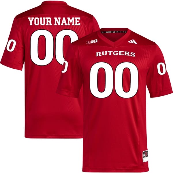 Custom Rutgers Scarlet Knights Jersey Name and Number College Football Scarlet Home Game All Stitched