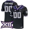 Custom TCU Horned Frogs Jersey Name and Number College Football Black Alternate Game – All Stitched