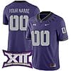 Custom TCU Horned Frogs Jersey Name and Number College Football Purple Home Game – All Stitched