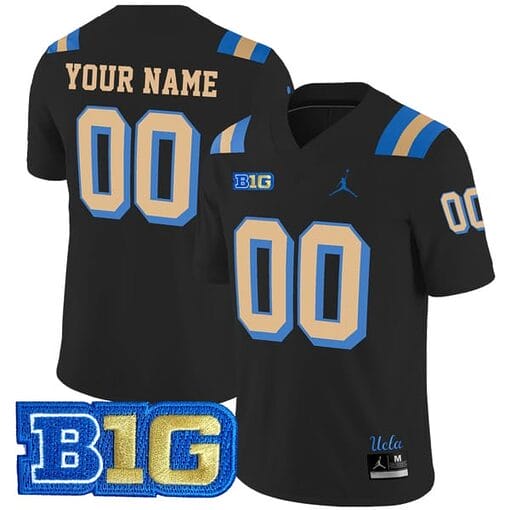 Custom UCLA Bruins Jersey Name and Number College Football Black Alternate All Stitched
