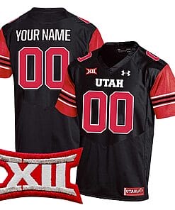 Custom Utah Utes Jersey Name and Number College Football Black Alternate Game All Stitched