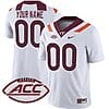Custom Virginia Tech Hokies Jersey Name and Number College Football White Away Game – All Stitched