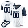 Custom West Virginia Mountaineers Jersey Name and Number College Football Country Roads White – All Stitched