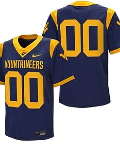 Custom West Virginia Mountaineers Jersey Name and Number College Football Stitched Navy