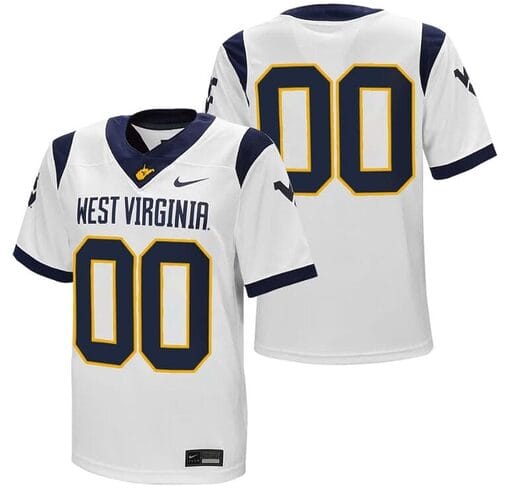 Custom West Virginia Mountaineers Jersey Name and Number College Football Stitched White