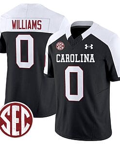Debo Williams Jersey #0 South Carolina Gamecocks Football 1980 Throwback Vapor Limited SEC Patch Black ALternate