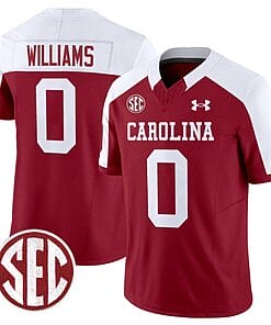 Debo Williams Jersey #0 South Carolina Gamecocks Football 1980 Throwback Vapor Limited SEC Patch Garnet Alternate
