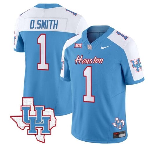 Donovan Smith Jersey #1 Houston Cougars Oilers Inspired Vapor College Football Limited Stitched Blue Alternate
