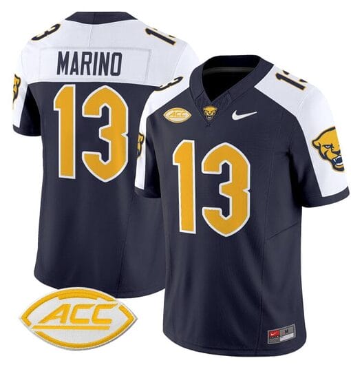 Dan Marino Jersey #13 Pittsburgh Panthers Vapor Limited College Football Stitched Navy Alternate