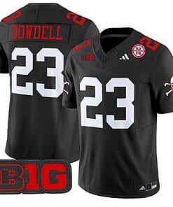 Dante Dowdell Jersey #23 Nebraska Cornhuskers Vapor Limited Football Black