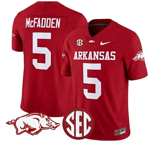 Darren McFadden Jersey #5 Arkansas Razorbacks Vapor Limited College Football Stitched Cardinal