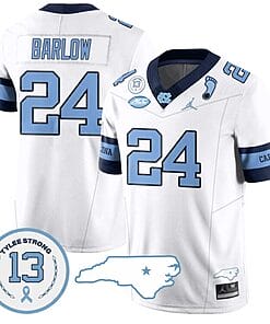 Darwin Barlow Jersey #24 North Carolina Tar Heels Vapor College Football Stitched Alternate White