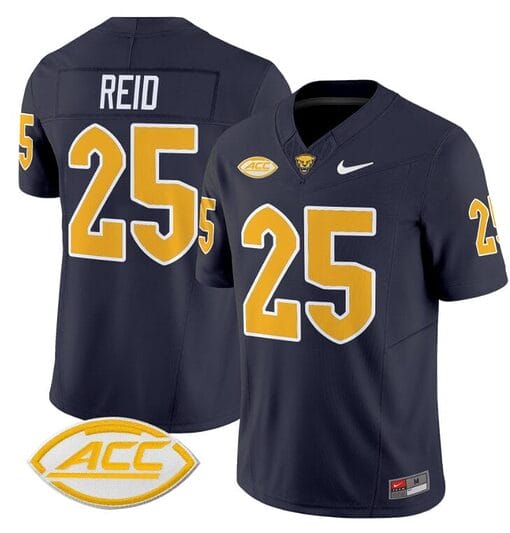 Desmond Reid Jersey #25 Pittsburgh Panthers Vapor Limited College Football Stitched Navy
