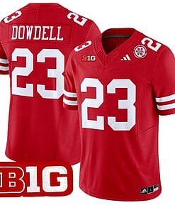 Dante Dowdell Jersey #23 Nebraska Cornhuskers Vapor Limited Football Scarlet