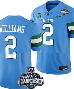 Dorian Williams Jersey #2 Tulane Green Wave 2022 ACC Football Championship Blue