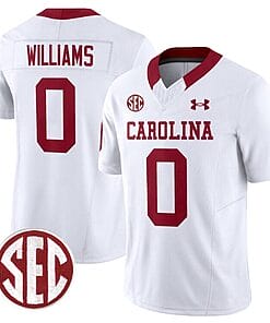 Debo Williams Jersey #0 South Carolina Gamecocks Football 1980 Throwback Vapor Limited SEC Patch White