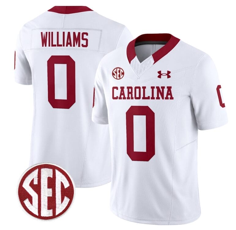 Debo Williams Jersey #0 South Carolina Gamecocks Football 1980 Throwback Vapor Limited SEC Patch White