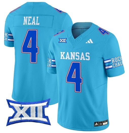 Devin Neal Jersey #4 Kansas Jayhawks 2024 Vapor College Football Vapor Limited Old Ku