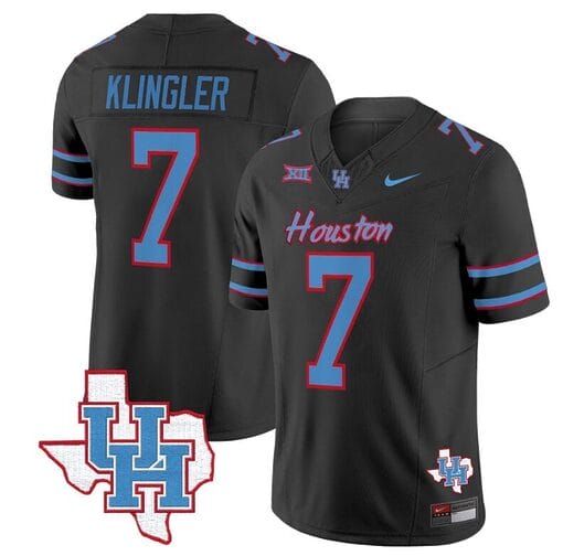 David Klingler Jersey #7 Houston Cougars Oilers Inspired Vapor College Football Limited Stitched Black