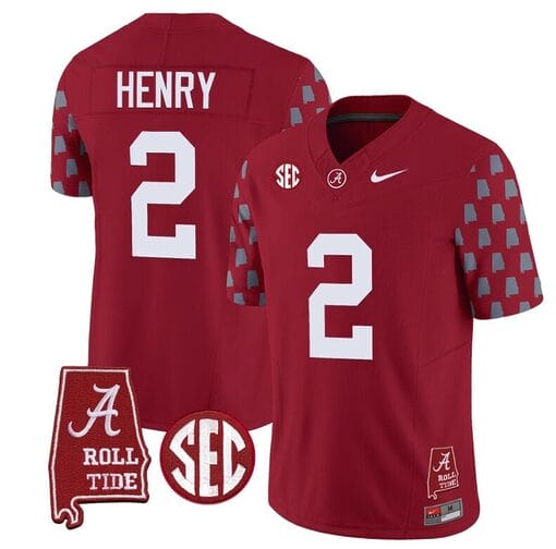 Derrick Henry Jersey #2 Alabama Crimson Tide Vapor College Football Limited Stitched Crimson