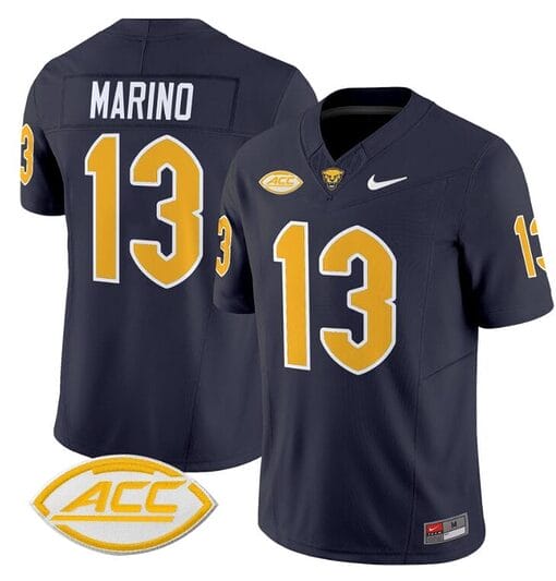 Dan Marino Jersey #13 Pittsburgh Panthers Vapor Limited College Football Stitched Navy