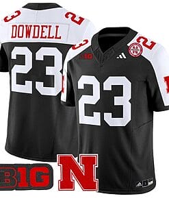 Dante Dowdell Jersey #23 Nebraska Cornhuskers Vapor Limited Football Black Alternate