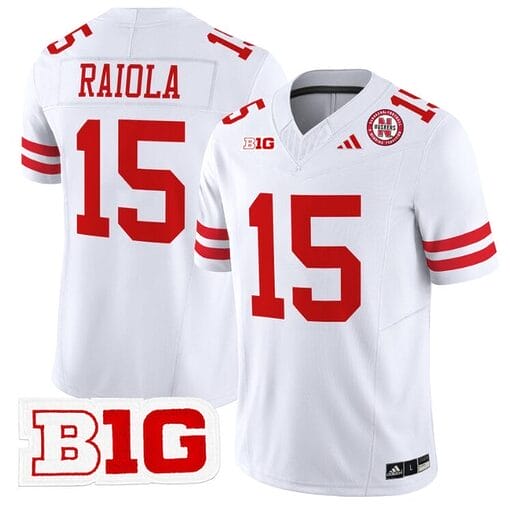 Dylan Raiola Jersey #15 Nebraska Cornhuskers Vapor Limited Football White