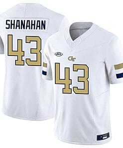 David Shanahan Jersey #43 Georgia Tech Yellow Jacket College Football Edition White