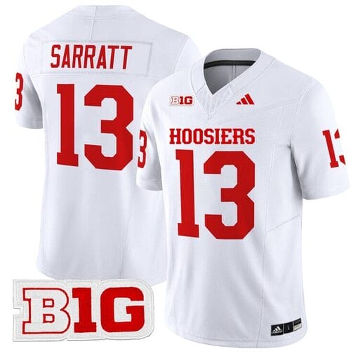 Elijah Sarratt Jersey #13 Indiana Hoosiers Vapor Limited Football White
