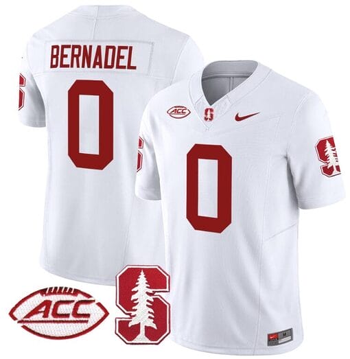 Gaethan Bernadel Jersey #0 Stanford Cardinal Vapor Limited College Football Stitched White