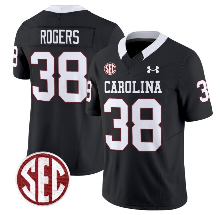 George Rogers Jersey #38 South Carolina Gamecocks Football 1980 Throwback Vapor Limited SEC Patch Black