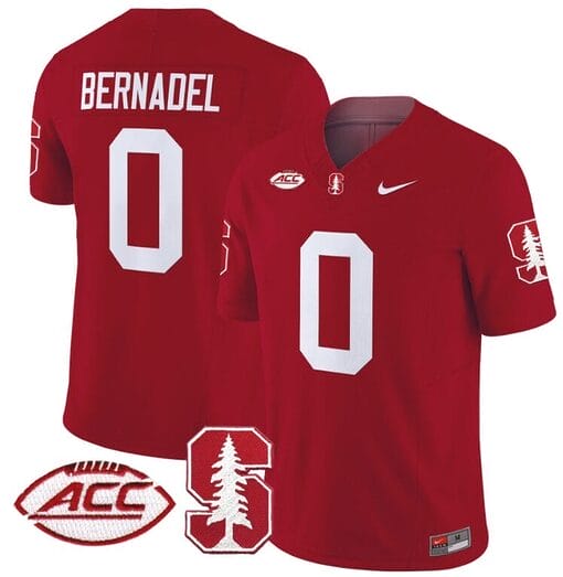 Gaethan Bernadel Jersey #0 Stanford Cardinal Vapor Limited College Football Stitched Crimson