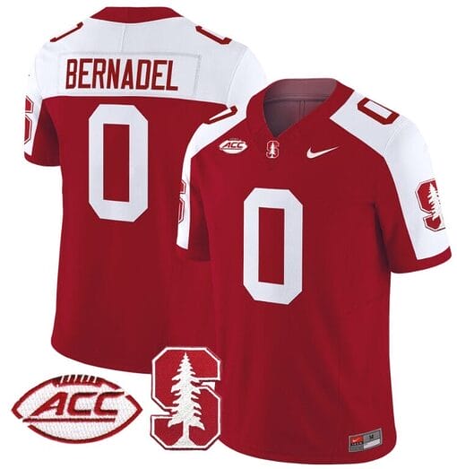 Gaethan Bernadel Jersey #0 Stanford Cardinal Vapor Limited College Football Stitched Crimson Alternate