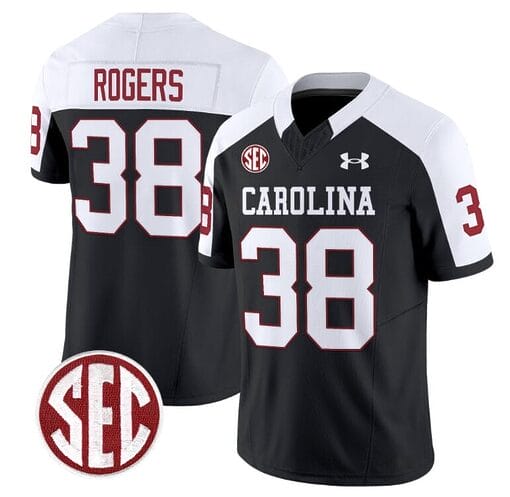 George Rogers Jersey #38 South Carolina Gamecocks Football 1980 Throwback Vapor Limited SEC Patch Black Alternate