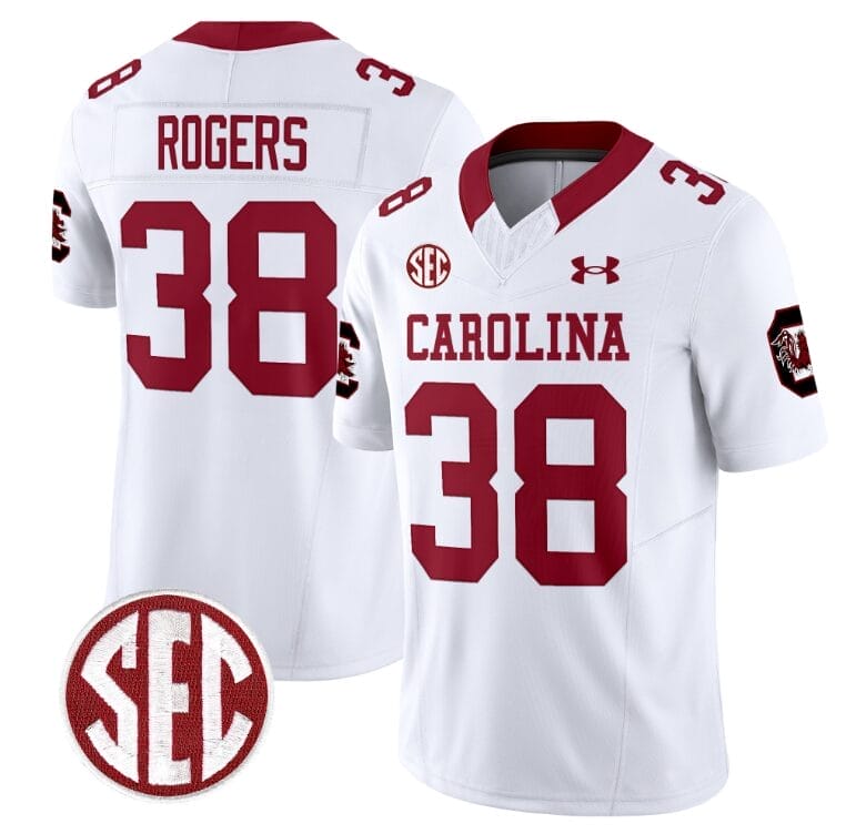 George Rogers Jersey #38 South Carolina Gamecocks Football 1980 Throwback Vapor Limited White