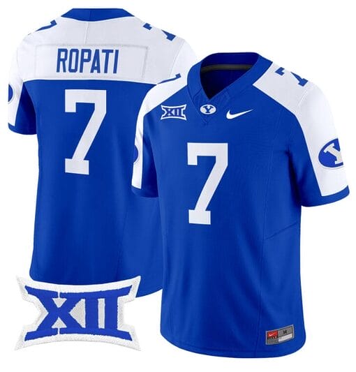 Hinckley Ropati Jersey #7 BYU Cougars Vapor Limited College Football Stitched Royal Alternate