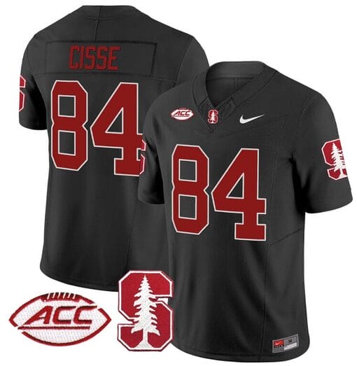 Ismael Cisse Jersey #84 Stanford Cardinal Vapor Limited College Football Stitched Black