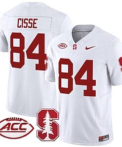 Ismael Cisse Jersey #84 Stanford Cardinal Vapor Limited College Football Stitched White