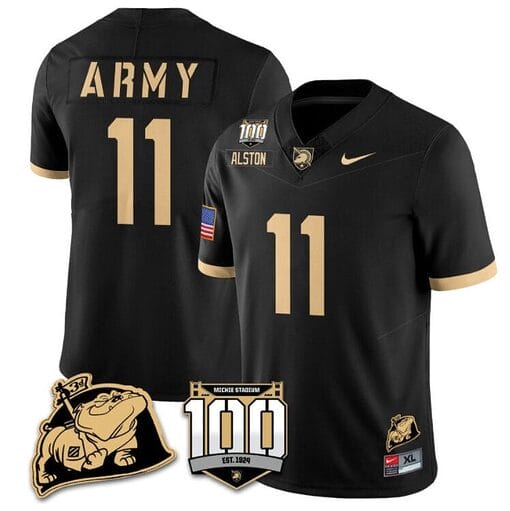 Isaiah Alston Jersey #11 Army Black Knights Vapor Limited College Football Stitched Black