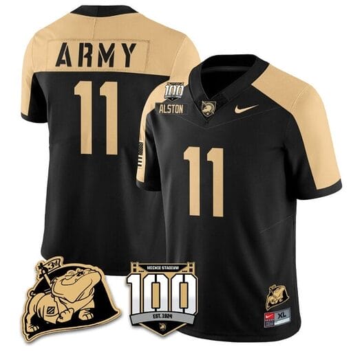 Isaiah Alston Jersey #11 Army Black Knights Vapor Limited College Football Stitched Black Alternate