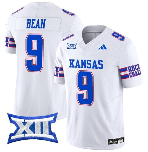 Jason Bean Jersey #9 Kansas Jayhawks 2024 Vapor College Football Vapor Limited White