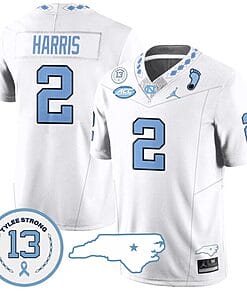 Jakeen Harris Jersey #2 North Carolina Tar Heels Vapor College Football Stitched White