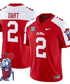Jaxson Dart Jersey #2 Ole Miss Rebels Vapor Limited College Football Stitched Red Alternate