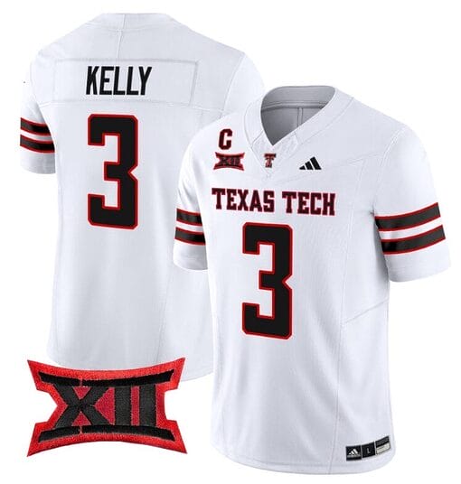 Josh Kelly Jersey #3 Texas Tech Red Raiders Vapor Limited Football White