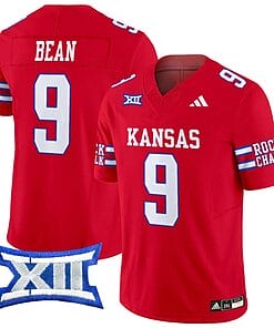 Jason Bean Jersey #9 Kansas Jayhawks 2024 Vapor College Football Vapor Limited Red