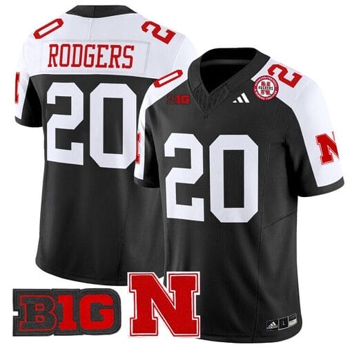 Johnny Rodgers Jersey #20 Nebraska Cornhuskers Vapor Limited Football Black Alternate