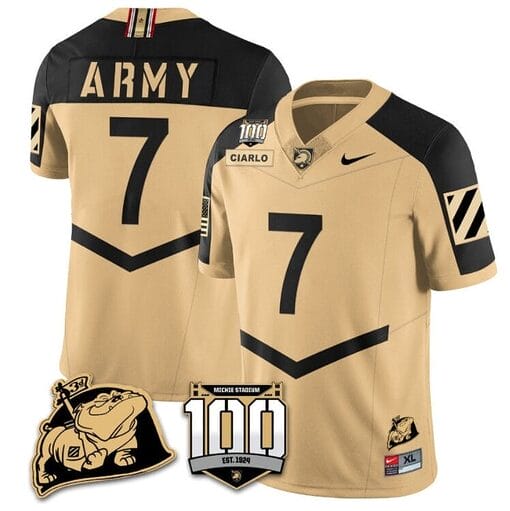 Jimmy Ciarlo Jersey #7 Army Black Knights Vapor Limited College Football Stitched Gold Alternate