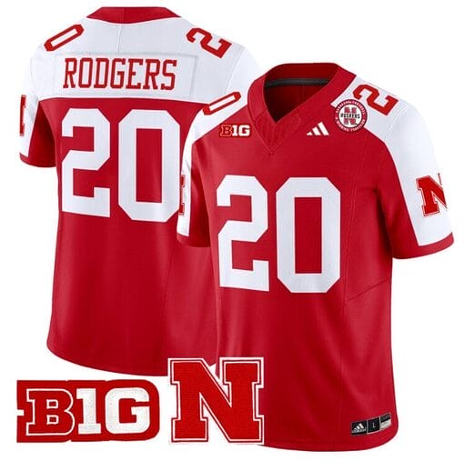 Johnny Rodgers Jersey #20 Nebraska Cornhuskers Vapor Limited Football Scarlet Alternate